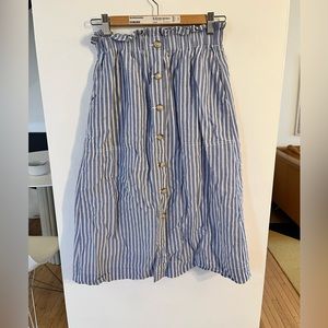 Madewell Striped Midi Skirt